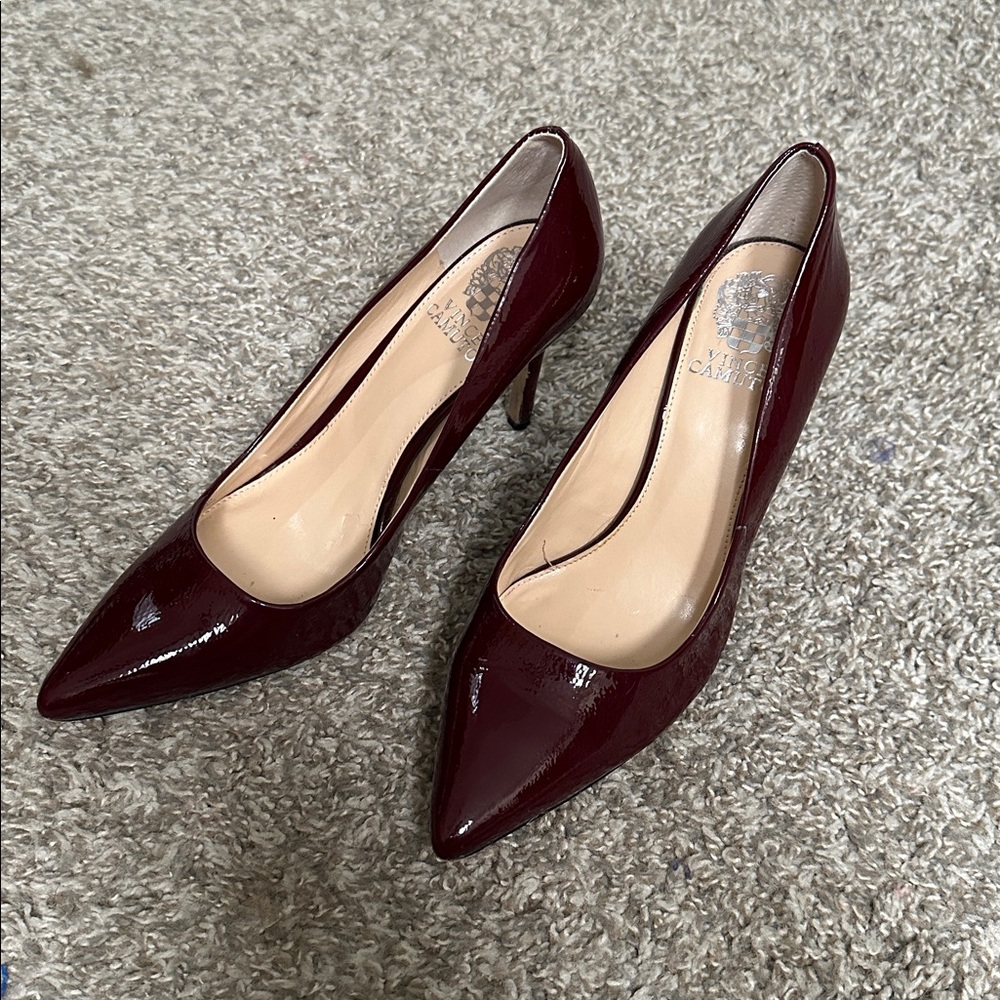 Burgundy Patent Leather Heels Vince Camuto